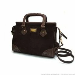 YS Handbags Drabble Brown Suede