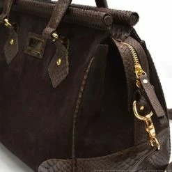 YS Handbags Drabble Brown Suede