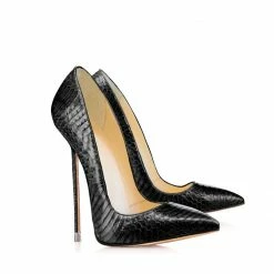 Vicenzo Rossi Akhira Black Python Shoes