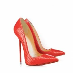 Vicenzo Rossi Akhira Red Python Shoes