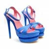 YS Calea Blue Python Shoes
