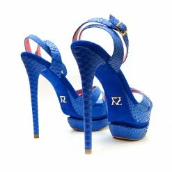 YS Calea Blue Python Shoes