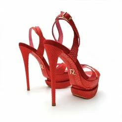 YS Shoes Calea Red Python