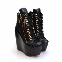 YS Boots Cocura Black Shoes