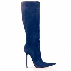 Vicenzo Rossi Boots Corçao Navy Blue Suede