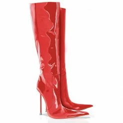 Vicenzo Rossi Boots Corçao Red Patent