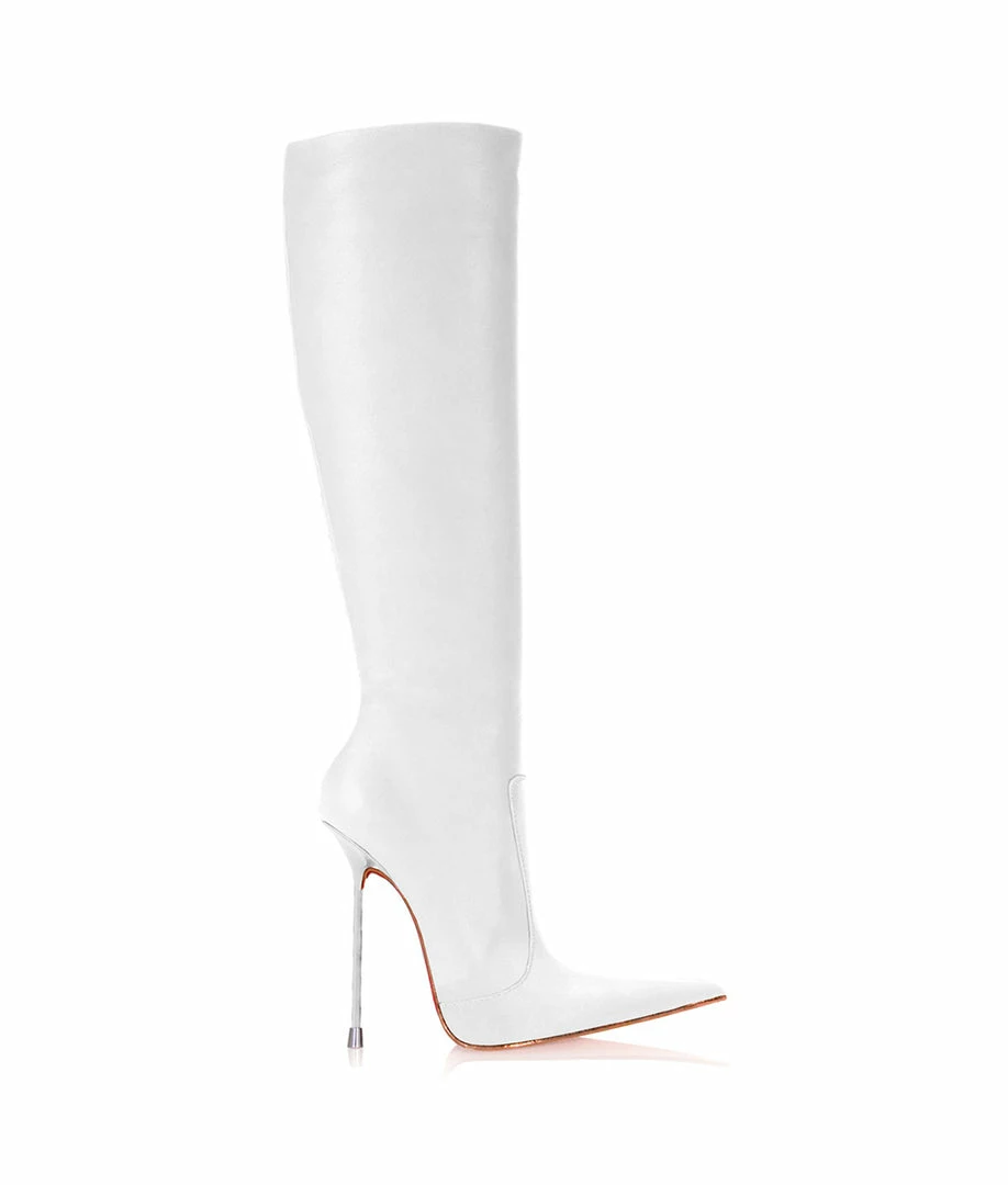 Vicenzo Rossi Boots Corçao White Bridal
