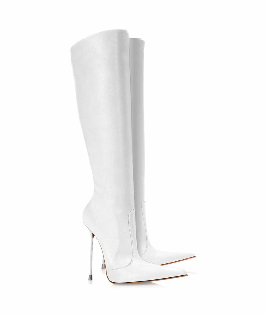 Vicenzo Rossi Boots Corçao White Bridal