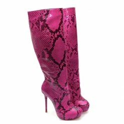 YS Boots Crocky Fuchsia Python
