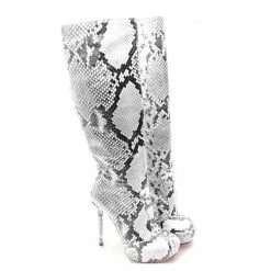 YS Boots Crocky White Python Bridal