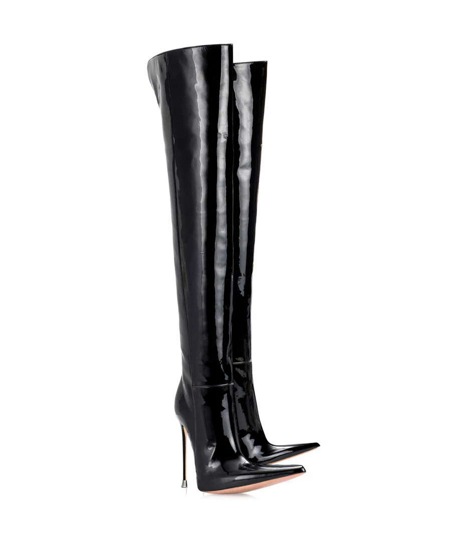 Vicenzo Rossi Boots Dassel Black Patent
