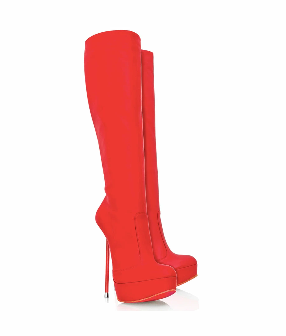 Vicenzo Rossi Boots Demona Red