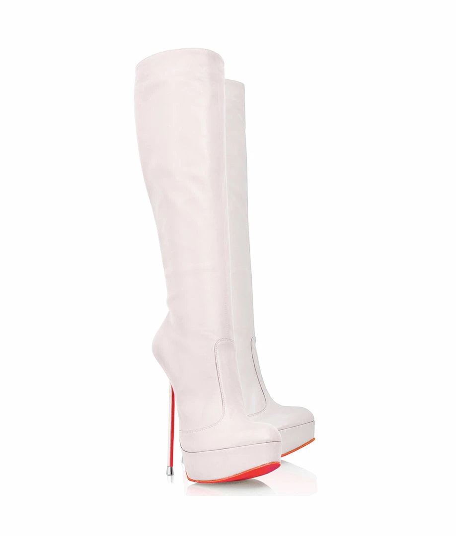 Vicenzo Rossi Boots Bridal Demona White