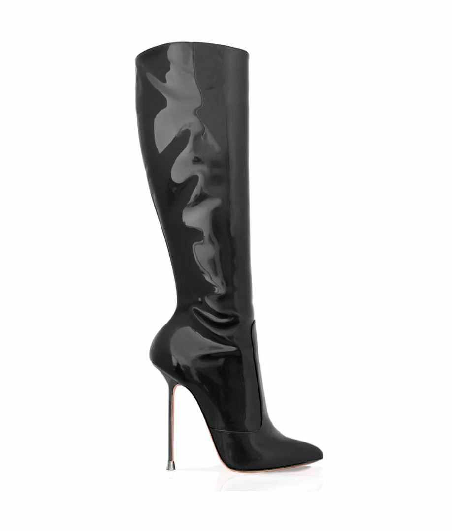 Vicenzo Rossi Boots Dorbeon Black Patent
