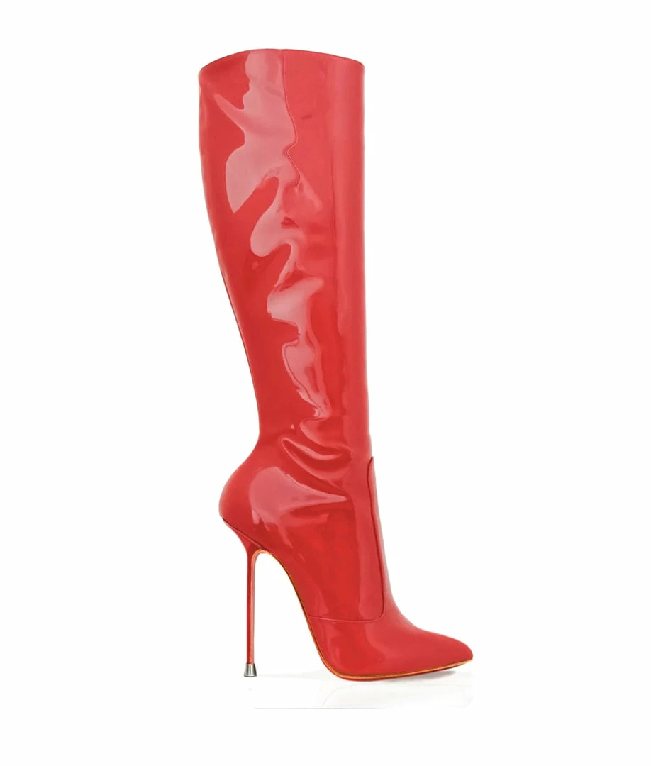 Vicenzo Rossi Boots Dorbeon Red Patent
