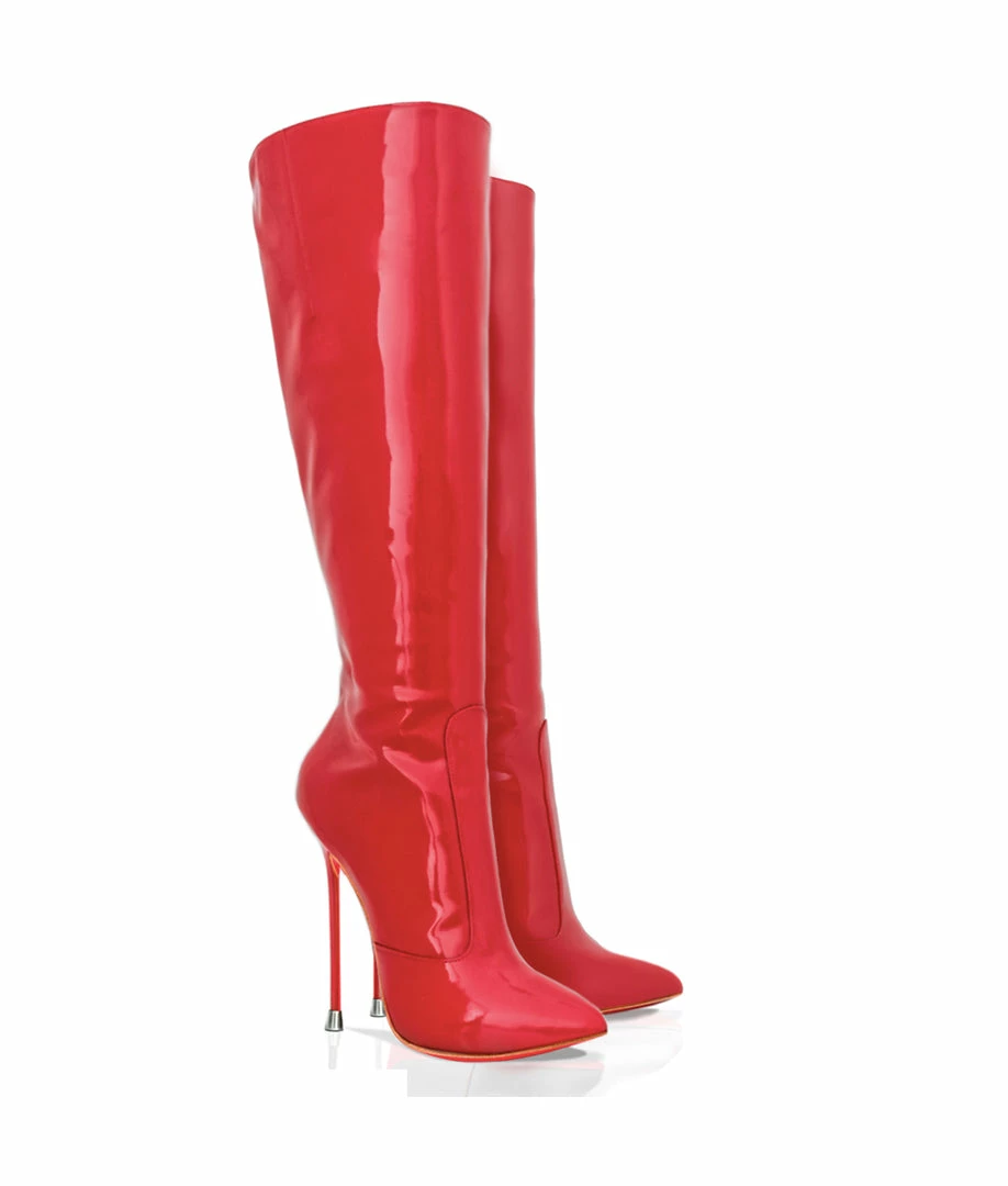Vicenzo Rossi Boots Dorbeon Red Patent