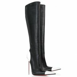 Vicenzo Rossi Boots Bridal Drymash Black & White