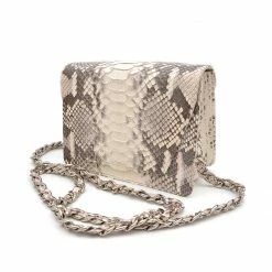 YS Handbags Duloon Gray Python