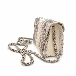 YS Handbags Duloon Gray Python