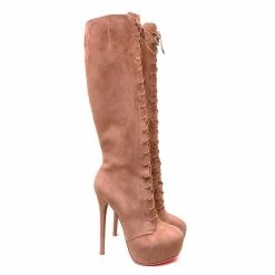 YS Boots Dusaam Nude Suede