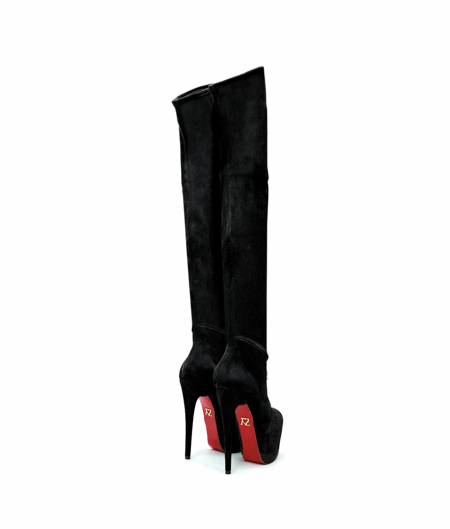 YS Boots Giulia Black Suede
