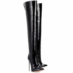Vicenzo Rossi Boots Guaran Black Patent