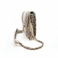 YS Handbags Duloon Gray Python