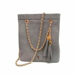 YS Handbags Hamin Gray Suede