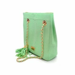 YS Handbags Hamin Green Python