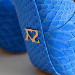 YS Junna Blue Python Shoes