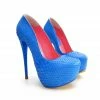 YS Junna Blue Python Shoes