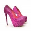 YS Junna Fuchsia Python Shoes
