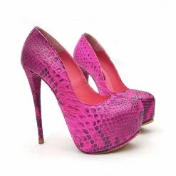 YS Junna Fuchsia Python Shoes