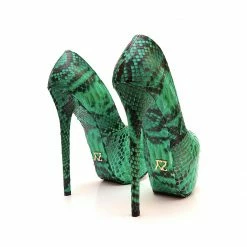 YS Shoes Junna Green Python