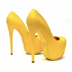 YS Junna Yellow Python Shoes
