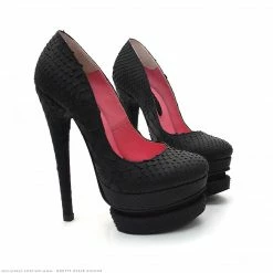 YS Shoes Kalesia Black Python