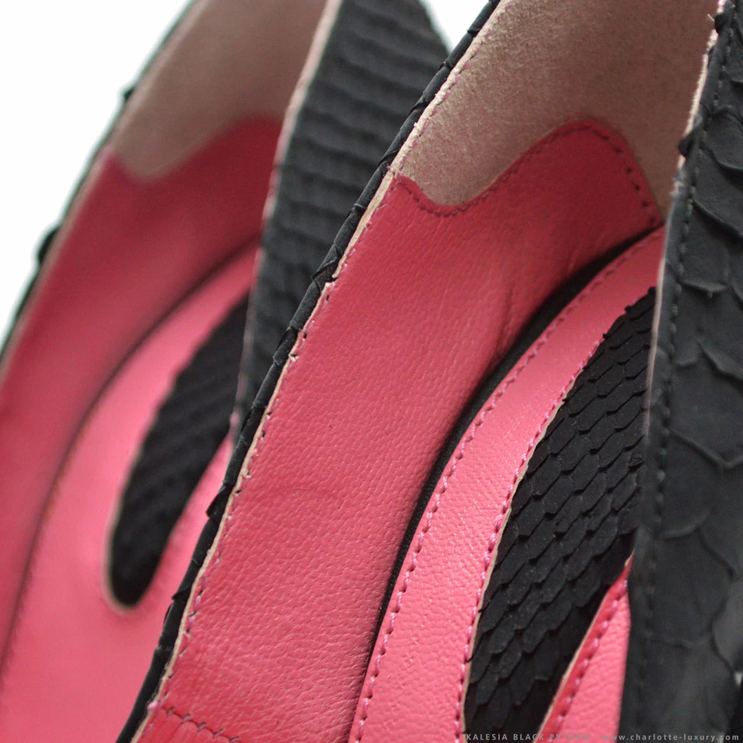 YS Shoes Kalesia Black Python