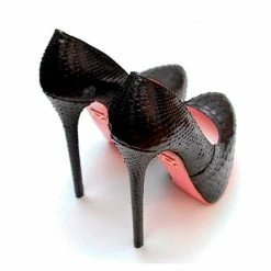 YS Shoes Kalinda Black Brilliant Python