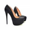 YS Kalinda Black Matte Python Shoes