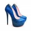 YS Kalinda Blue Python Shoes