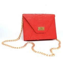 YS Handbags Kanga Red Python