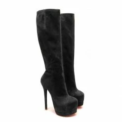 YS Boots Karina Black Suede