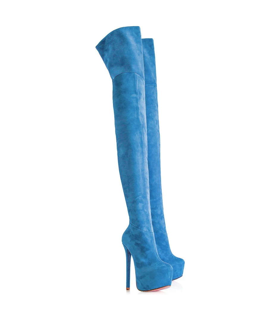 YS Boots Kharim Blue Suede
