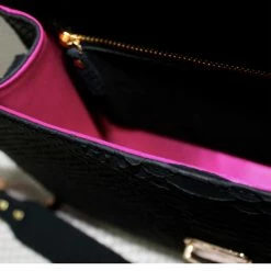 YS Handbags Osalus Black Python