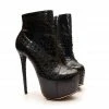 YS Boots Ovalon Black Python