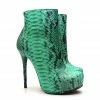 YS Boots Ovalon Green Python