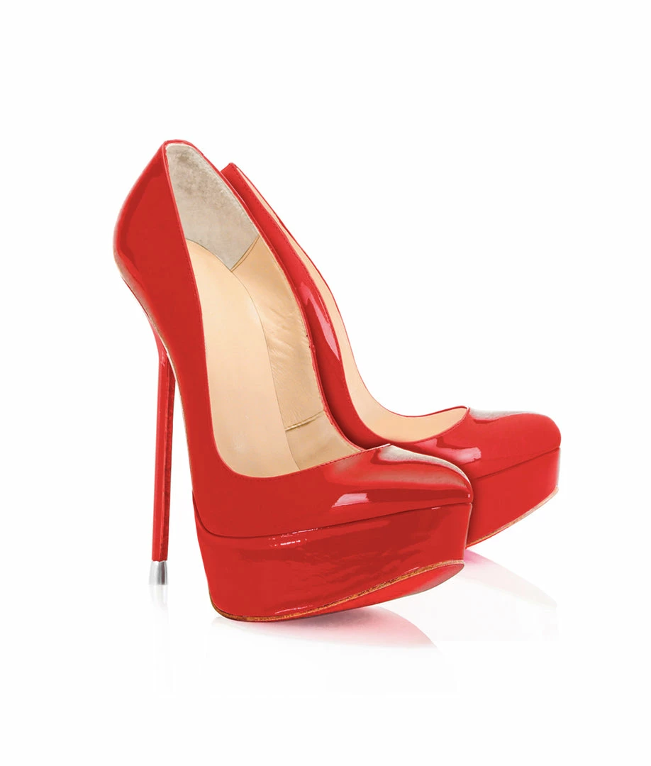 Vicenzo Rossi Oxia Red Patent Shoes