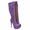 YS Boots Salvius Purple Suede