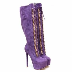 YS Boots Salvius Purple Suede