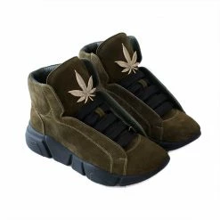 YS Tens Green Suede Sneakers
